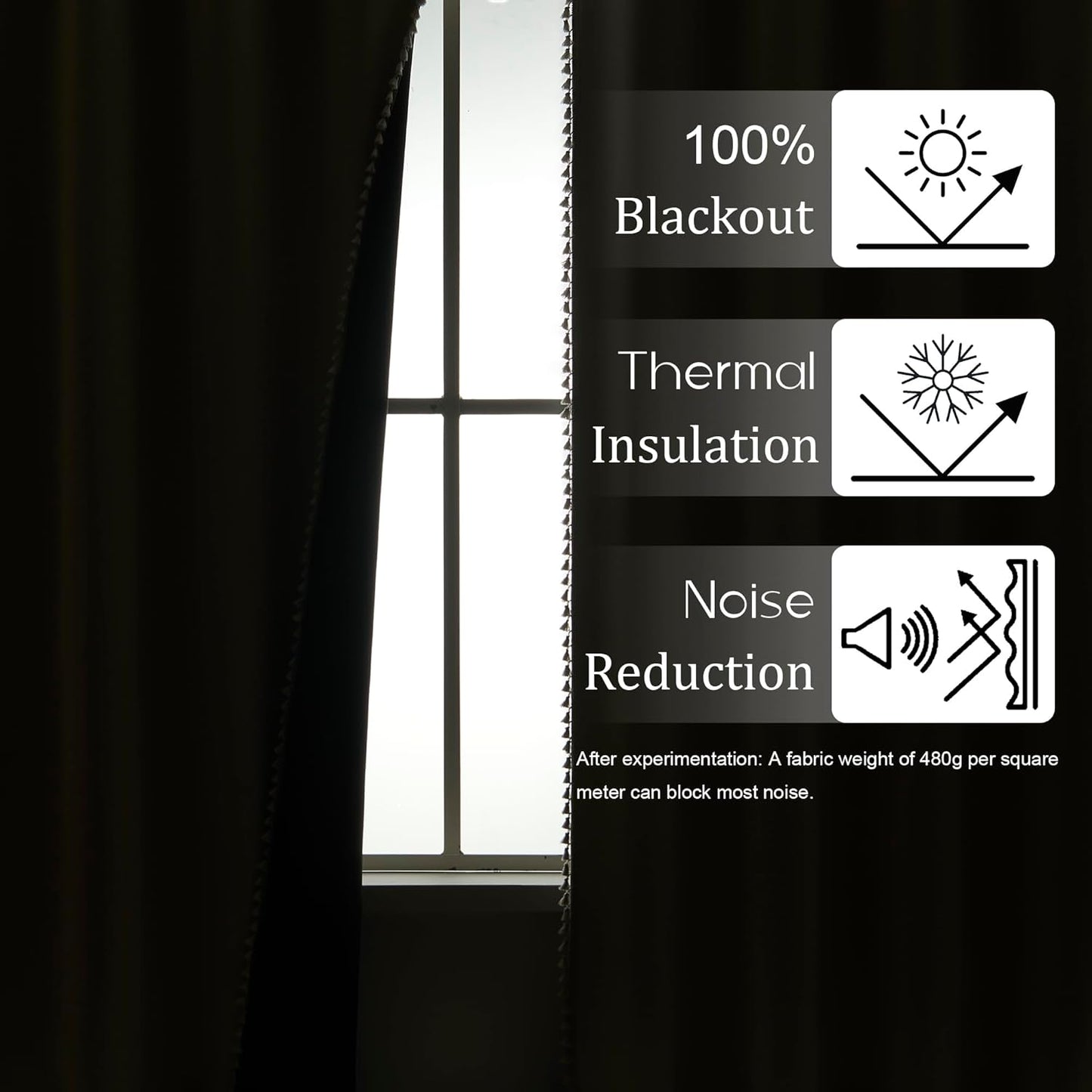 Linen Blackout Curtains for Living Room 84 Inches Long Boho Black Out Curtains for Bedroom Thermal Insulated Light Blocking Drapes 2 Panels Set Noise Reduction Curtain