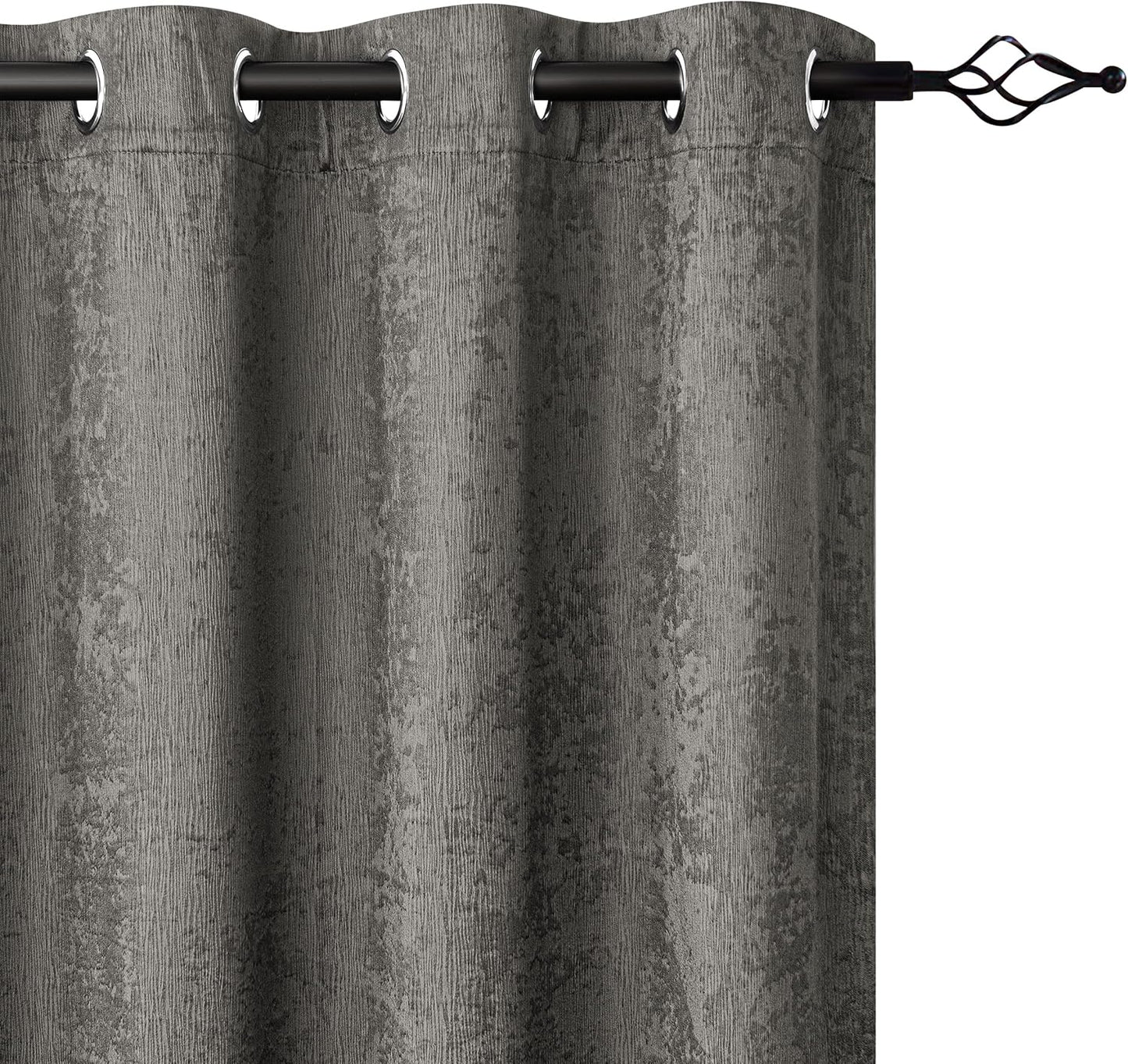 SUBRTEX Blackout Curtains 52Wx84L, Room Darkening Floral Curtains, Thermal Insulated 2 Panels Window Drapes, Boho Farmhouse Curtains for Living Room Bedroom Window Treatments, Blue